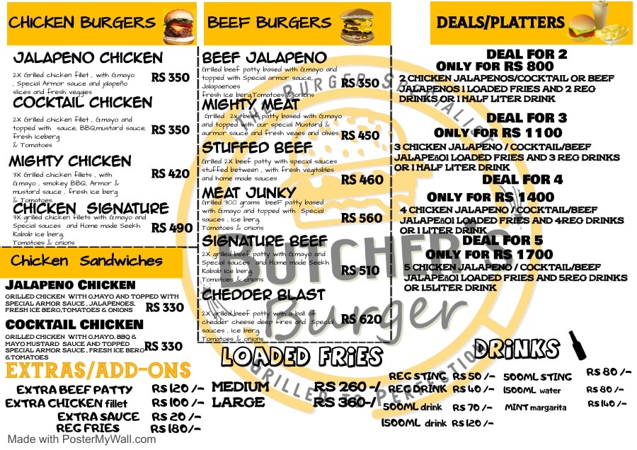 New updated menu with new exciting... - Butcher's Burger