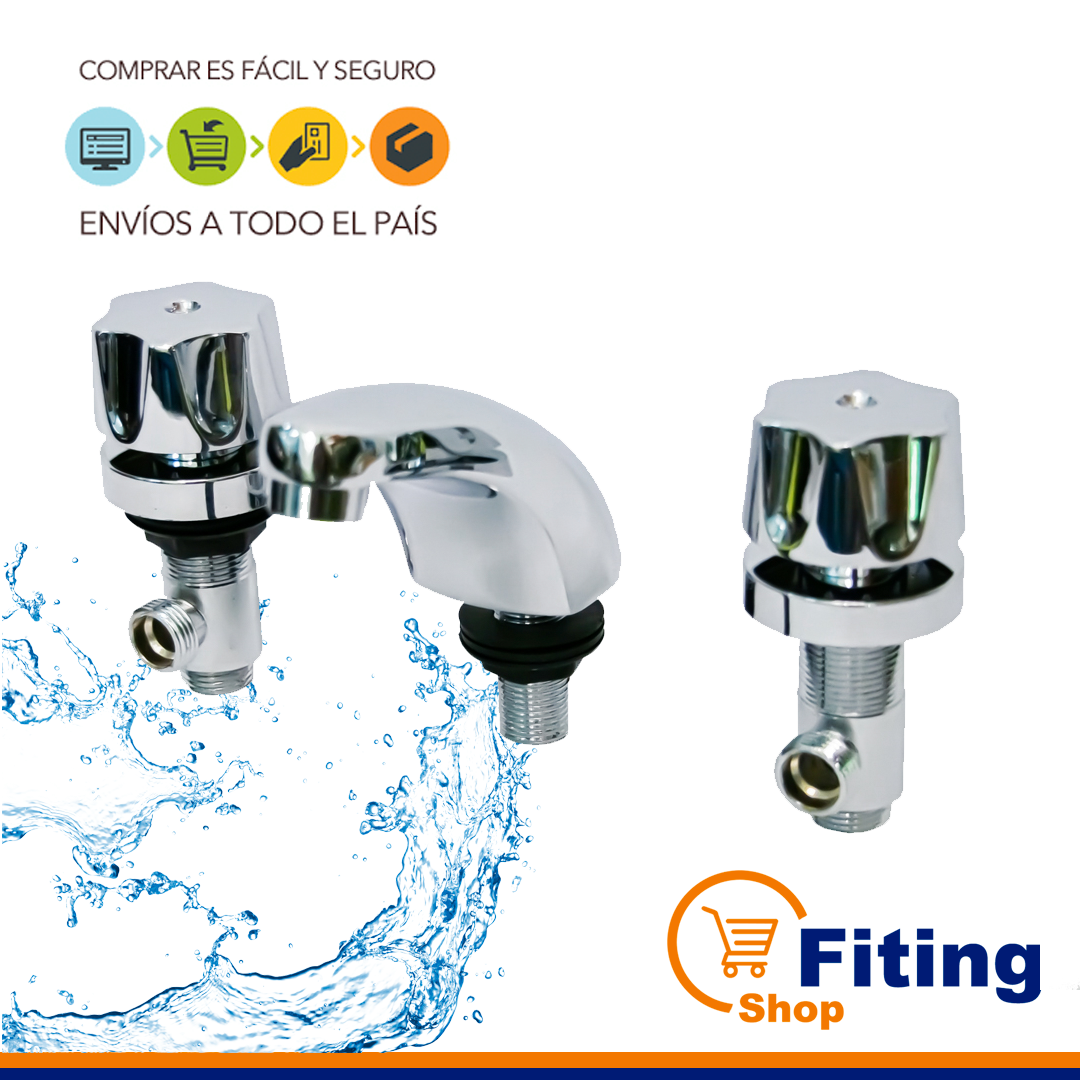 Fiting Shop - 🔸Canilla Grifería de Lavatorio Con Vástago... | Facebook