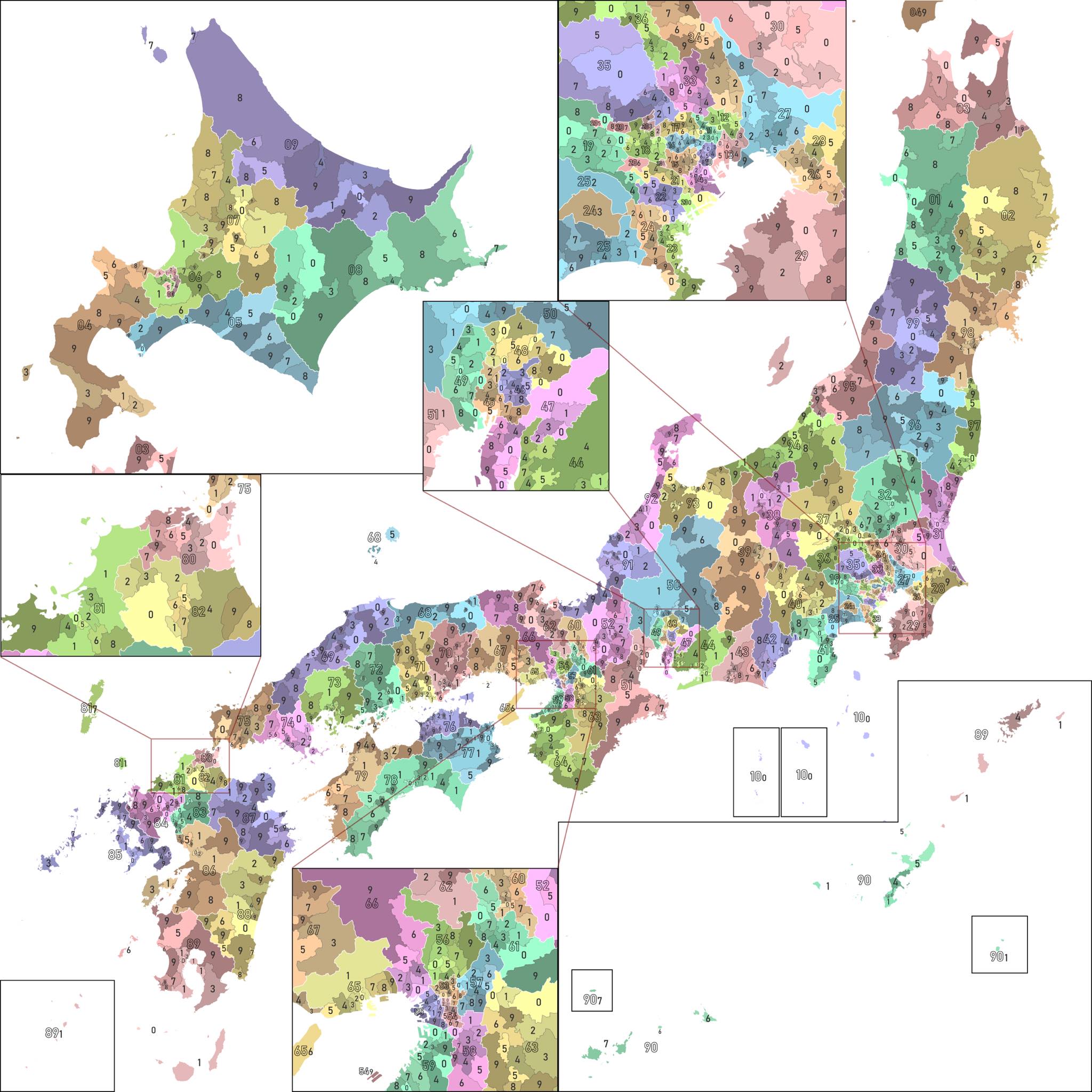 日本 地図 番号