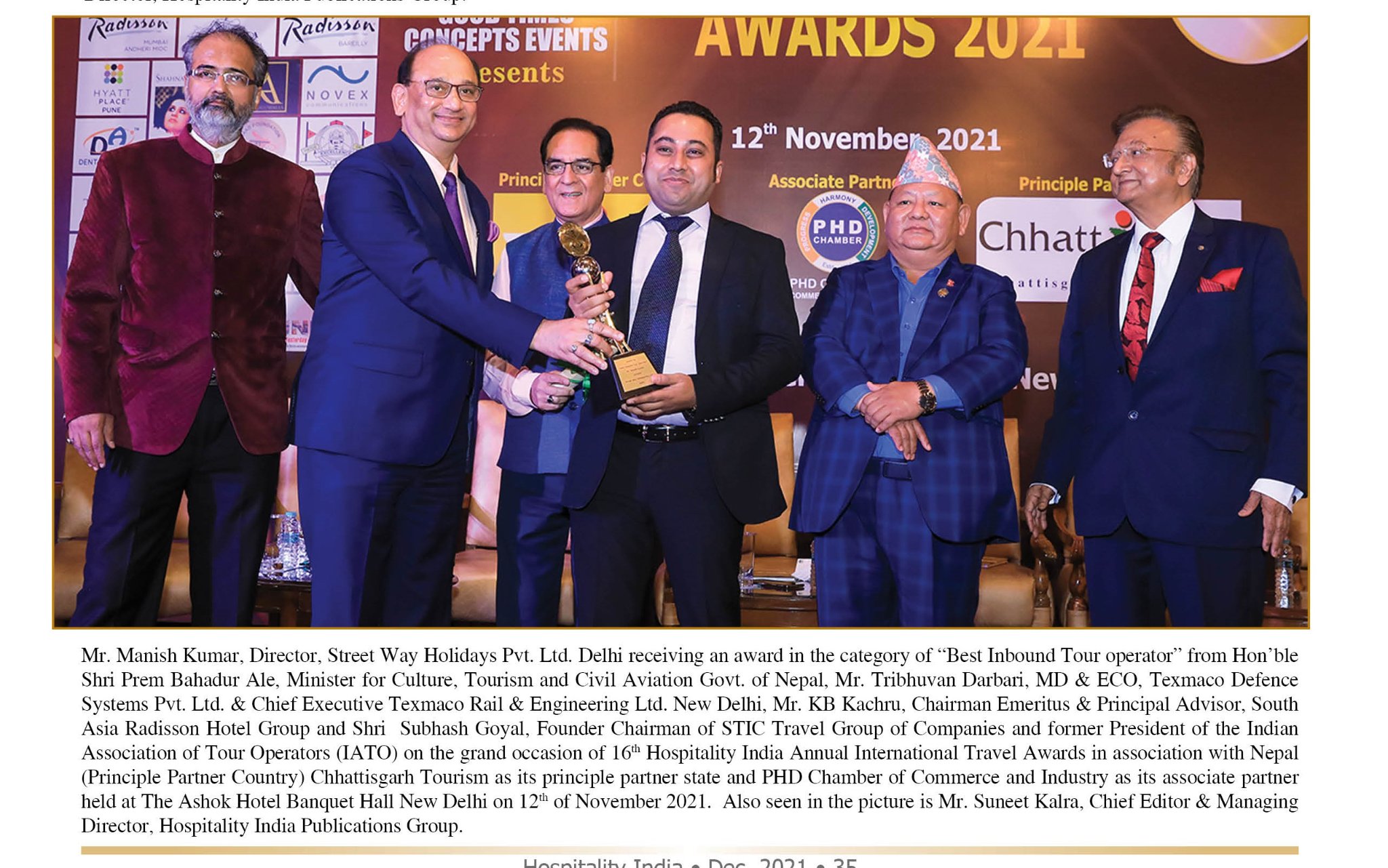 Hospitality - Congratulations to Mr. Manish Kumar, "Director" on ...