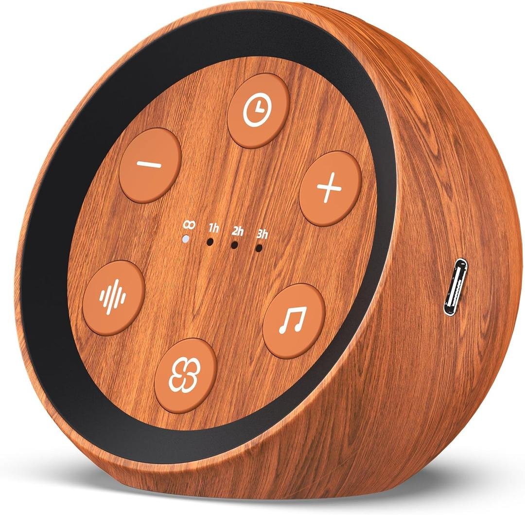 Portable White Noise Machine - 30 Sounds Rechargeable Sleep Soother For Babies & Adults