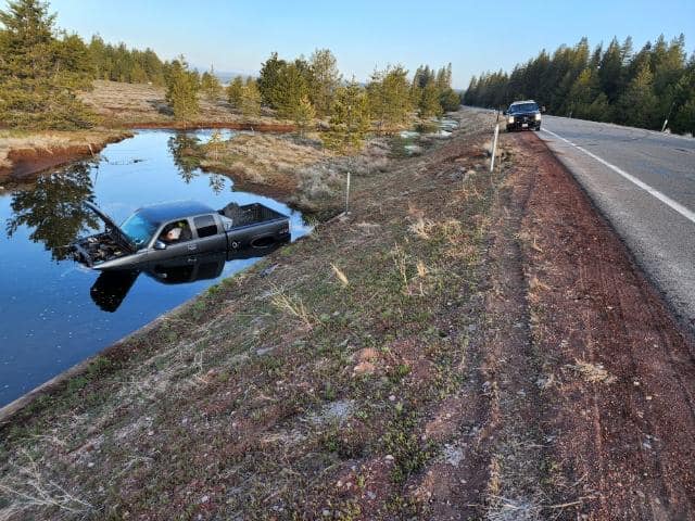 This sleepy driver was awoken suddenly... - CHP - Susanville