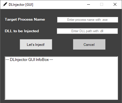Inyección de DLL's con GUI https://github.com/fatihsnsy/DLInjector-GUI ...