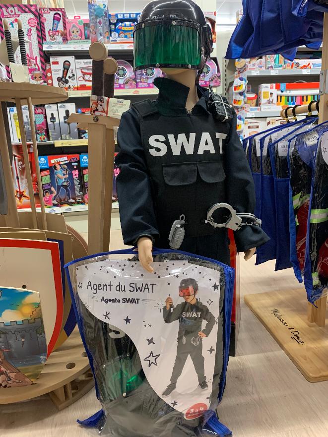 Kids Junior SWAT Team Costume By Dress Up America | Small Size (4-6 Years) Dress-Up Role Play Outfit