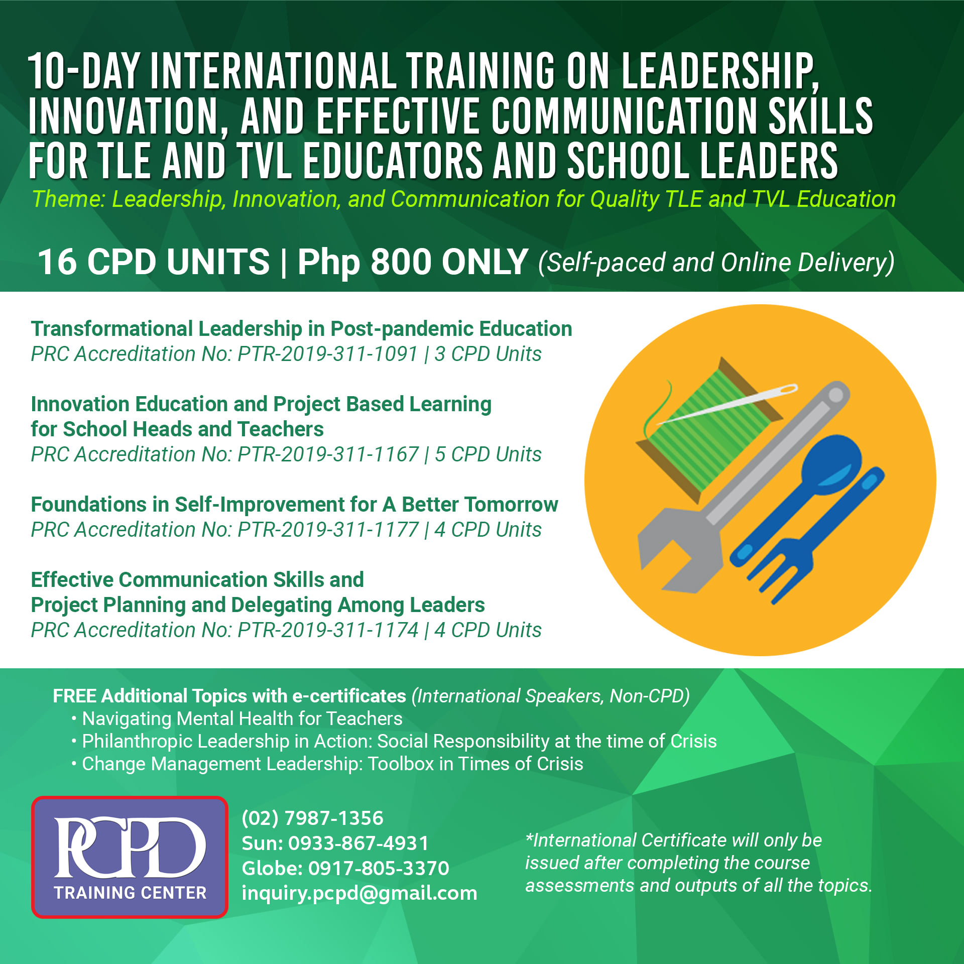10-DAY INTERNATIONAL TRAINING ON LEADERSHIP, INNOVATION, AND EFFECTIVE ...