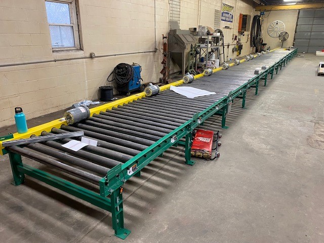This is a Tote Staging System we built. It can store and index 16 totes ...