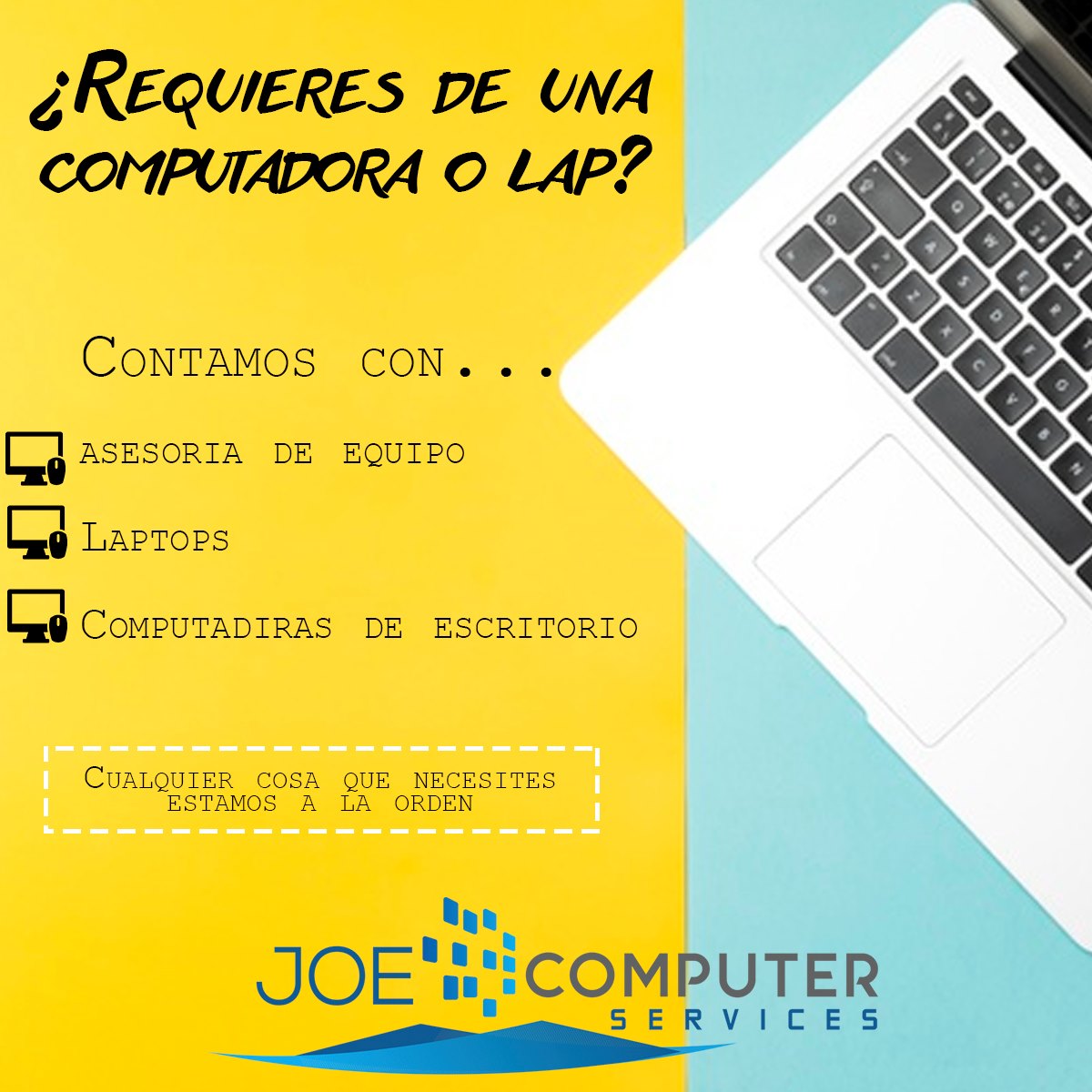 🧐Si necesitas una computadora y no... - Joe Computer Services