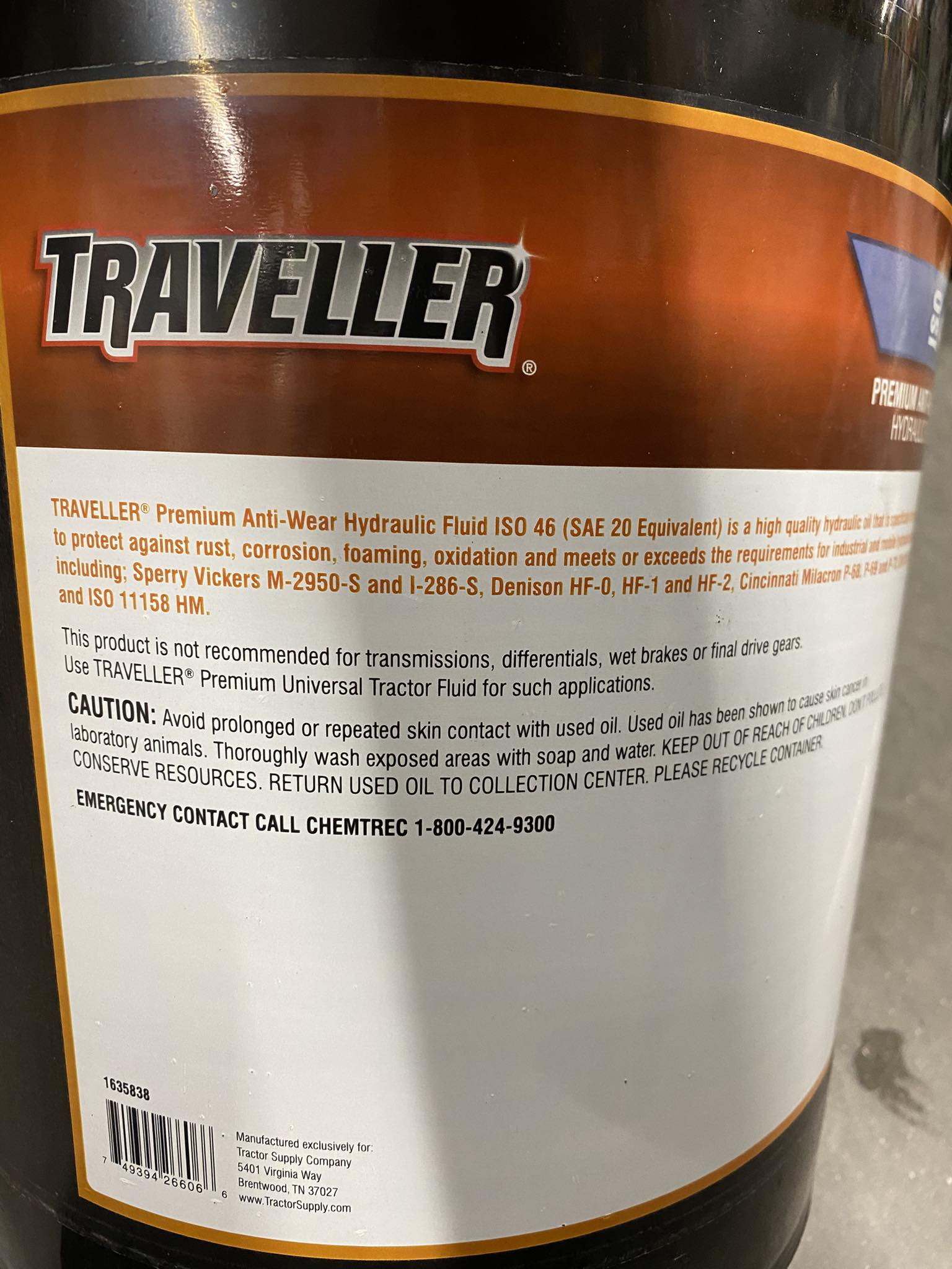 Does tractor supply fluid meet n46 standard?