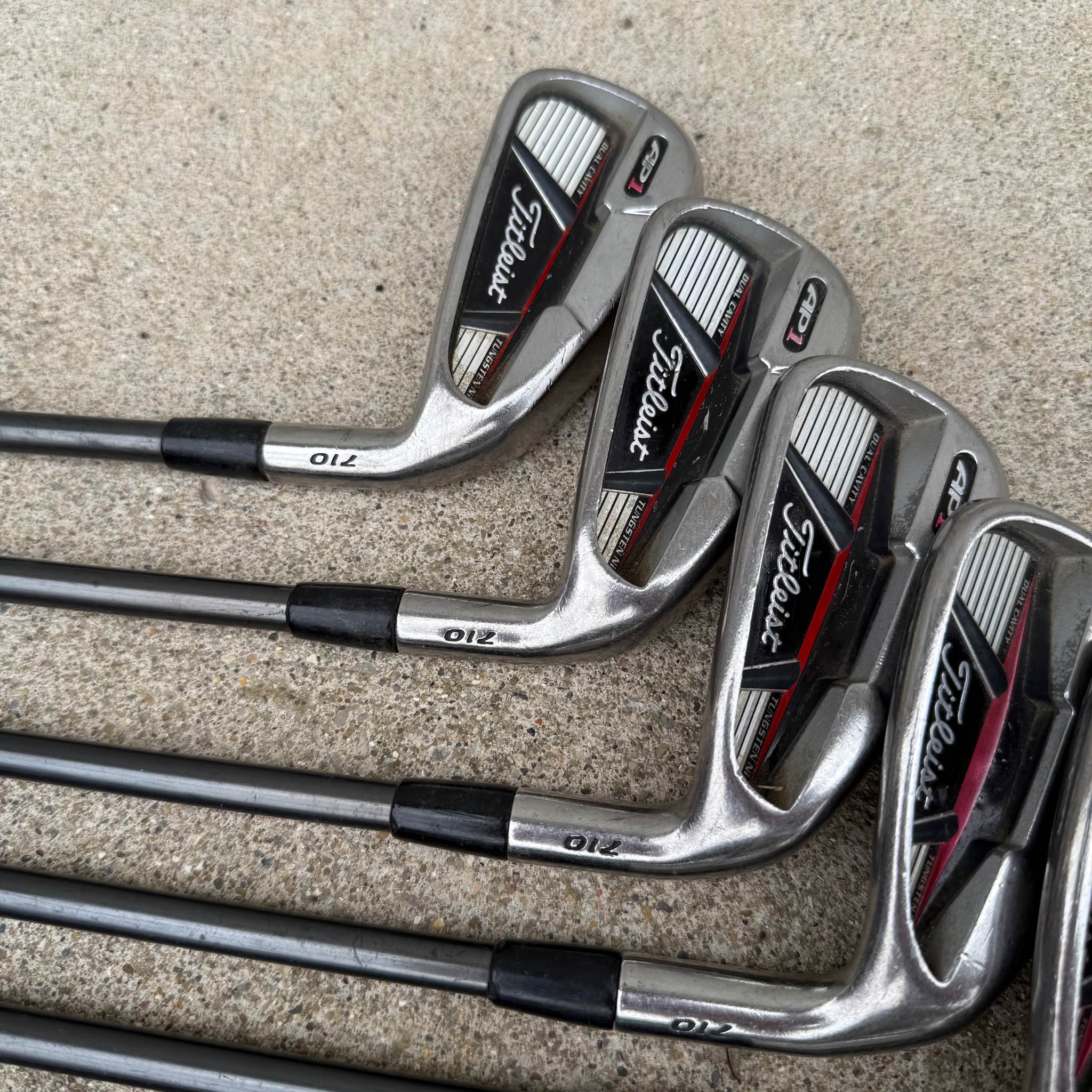 Titleist AP1 710 5-PW & W Iron Set Steel Shaft 75 G Regular Flex Aldila ...