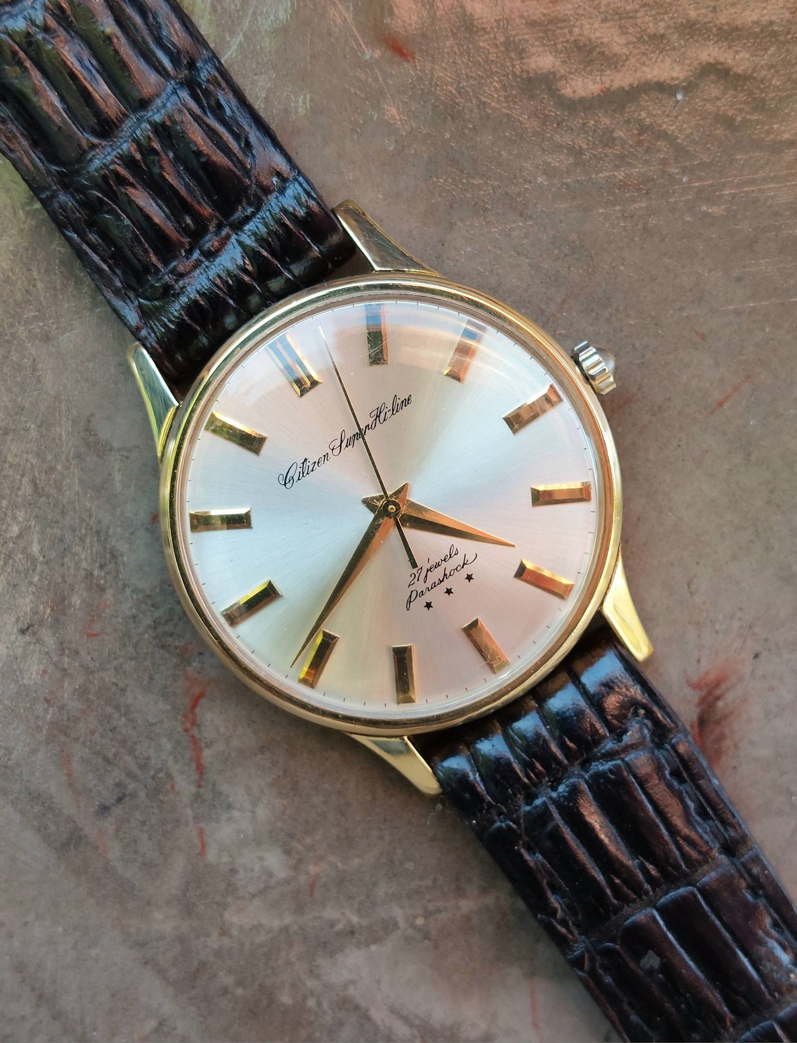 Citizen super hi-line 14k 80microns watch