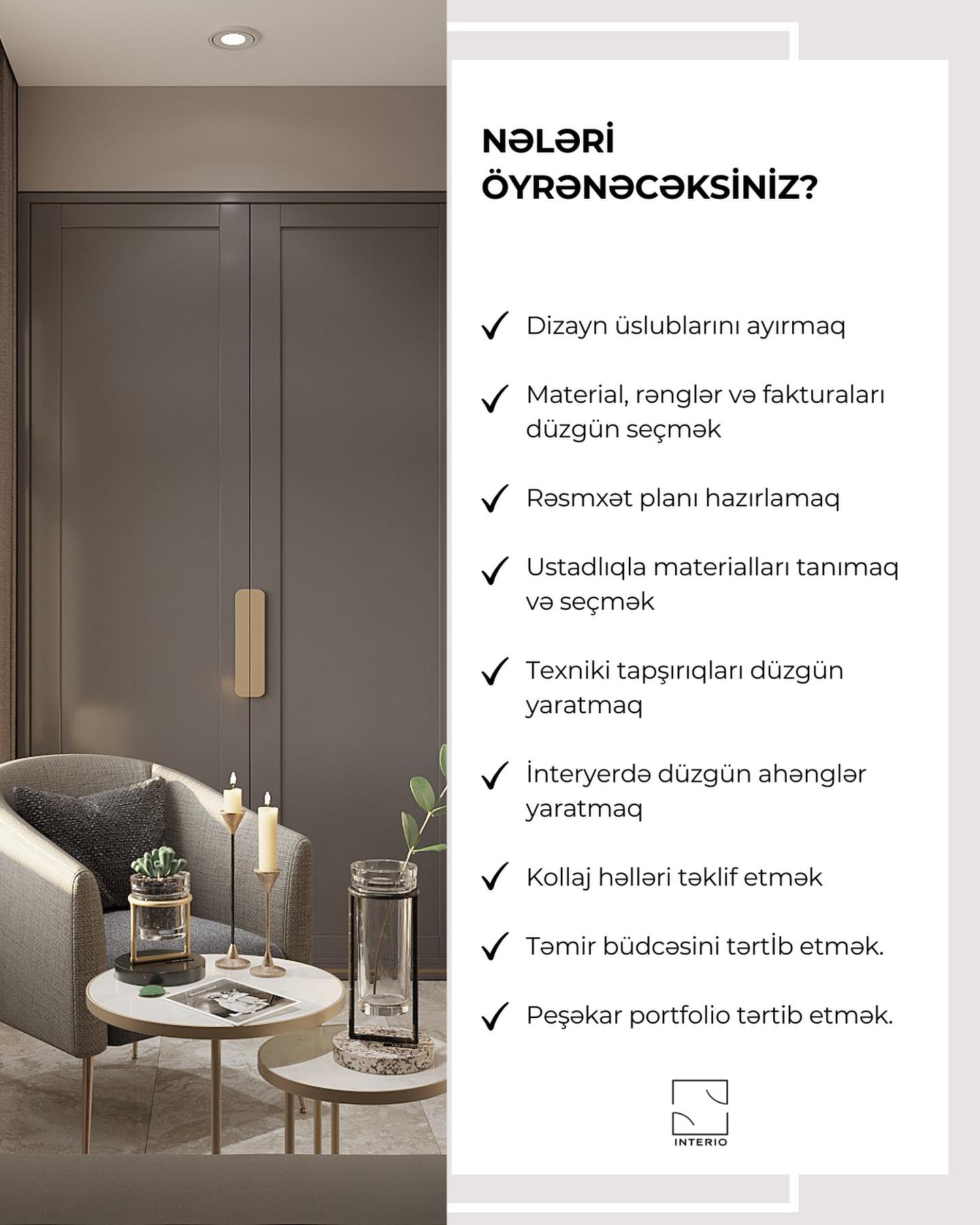 Interio - Boz rəngləri necə gözəlləşdirmək olar? Parlaq bir toxunuş ilə ...
