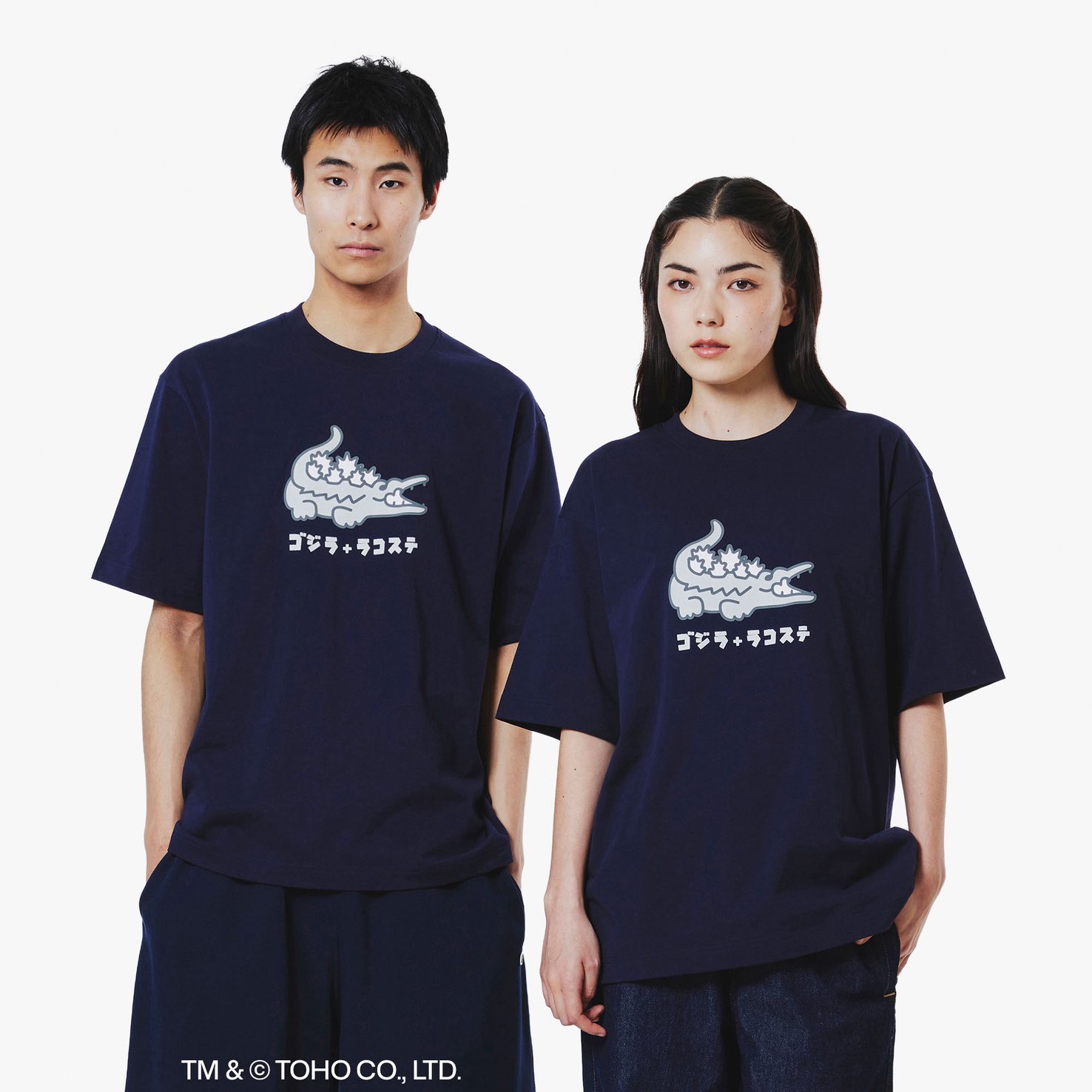 ゴジラ ラコステ プリント Tシャツ ホワイト | ヤマダウェブコム