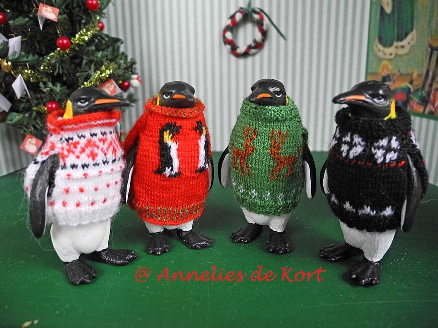 penguins dressed up for christmas Schleich Bridesmaid Garment Bag -