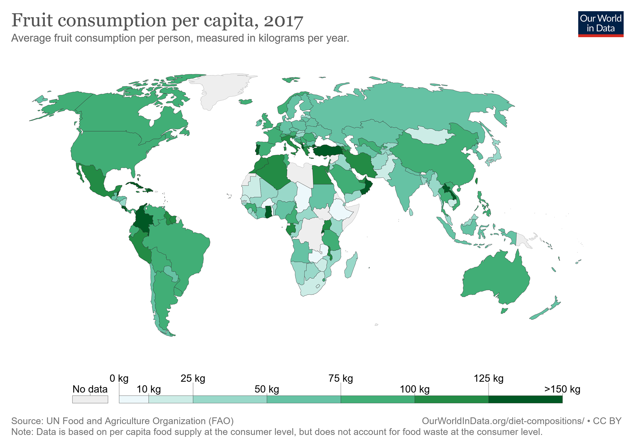 🗺LA MAPPA DEL GIOVEDÌ 🗺 Qual è il consumo di frutta pro-capite nel ...