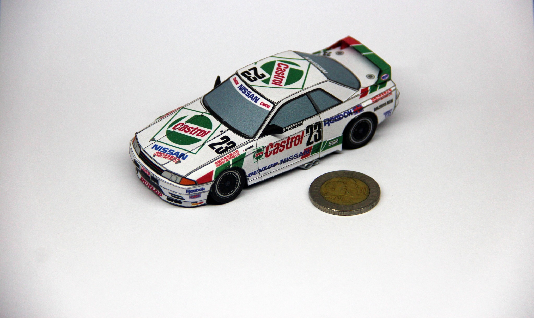 Nissan Skyline R32 GT-R 1990 Macau Guia winner paper model in 1/43 