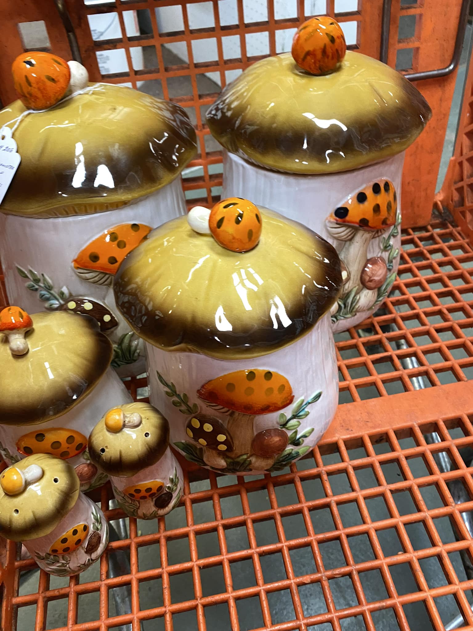 Vintage Merry Mushroom set from Sears found at garage sale