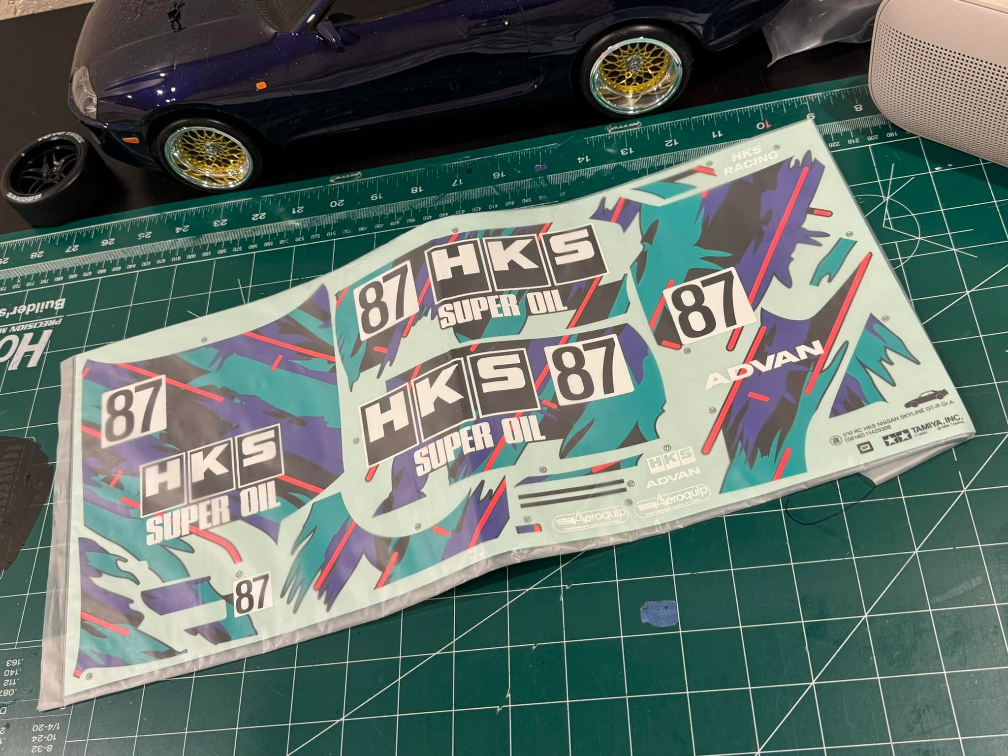 Where to find HKS sticker kit for Tamiya Nissan Skyline