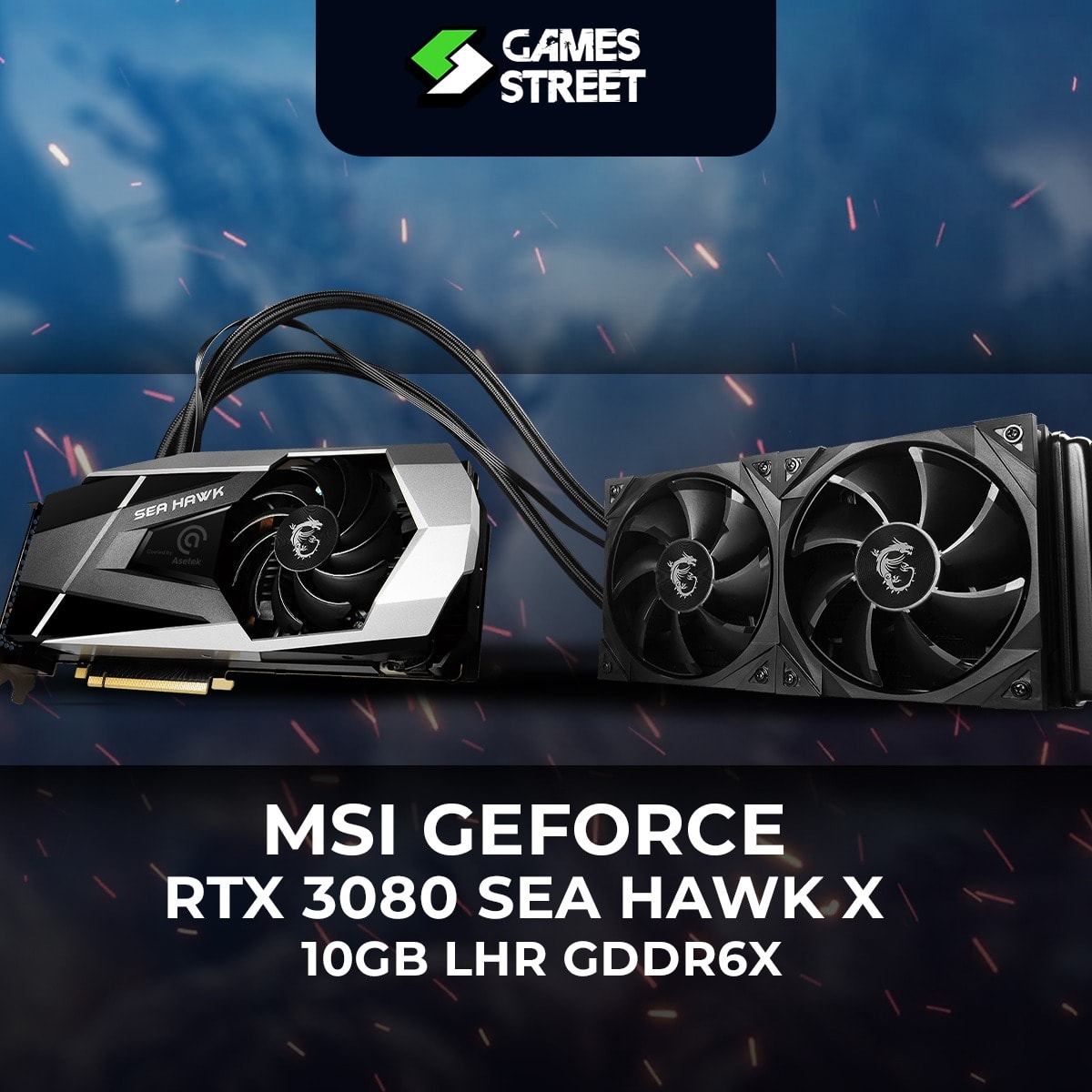 MSI GeForce RTX 3080 Sea Hawk X 10GB LHR GDDR6X Graphics Card 