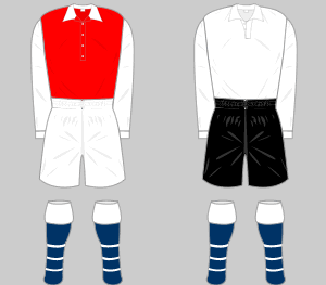 OTD 89 years ago #Arsenal wore the famous red shirt with white