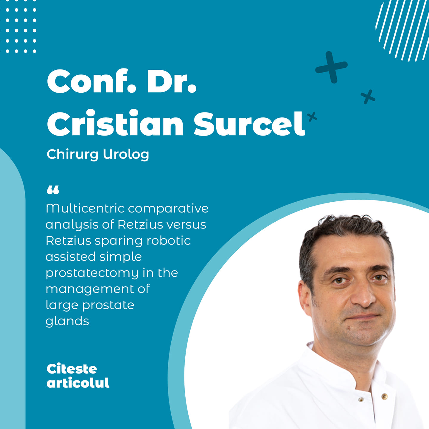 Dr. Cristian Surcel - Chirurg Urolog | Bucharest