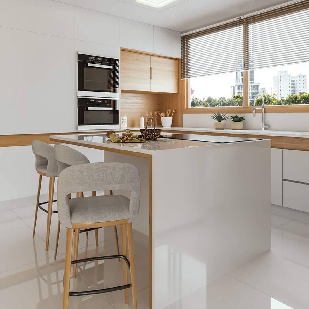 Cozinha integrada com ilha,... - Barão Marcenaria Design