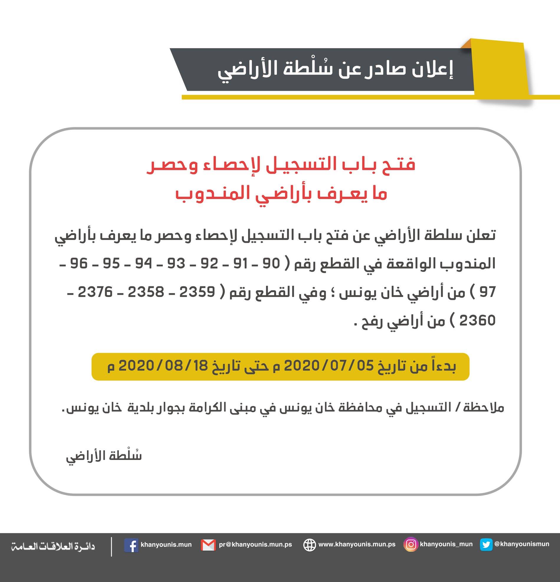 مديرية عمل خانيونس وزارة العمل