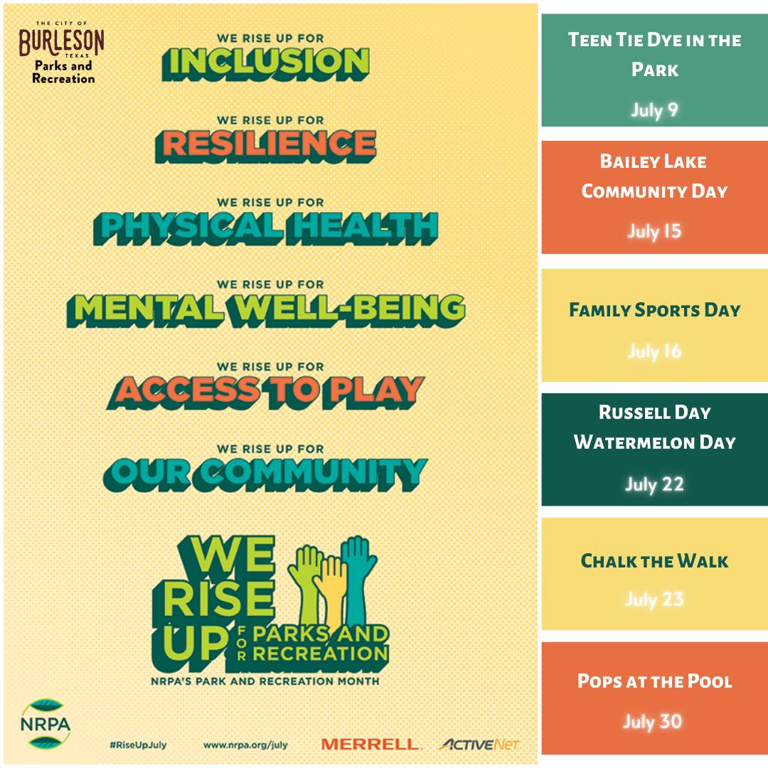 🙌😎 ️ Today marks the first... - Burleson Parks and Recreation | Facebook