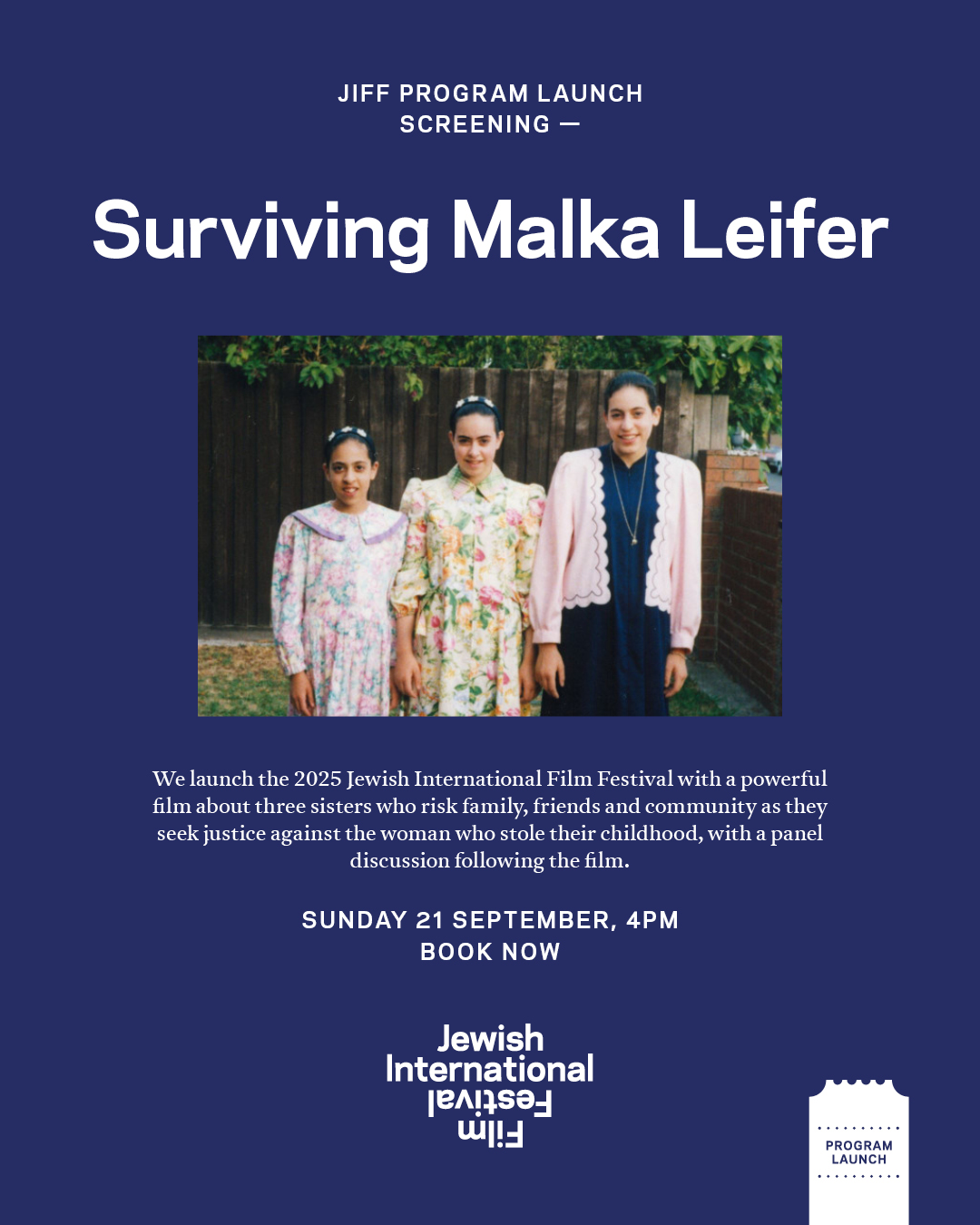 JIFF Melbourne Program Launch - Surviving Malka Leifer