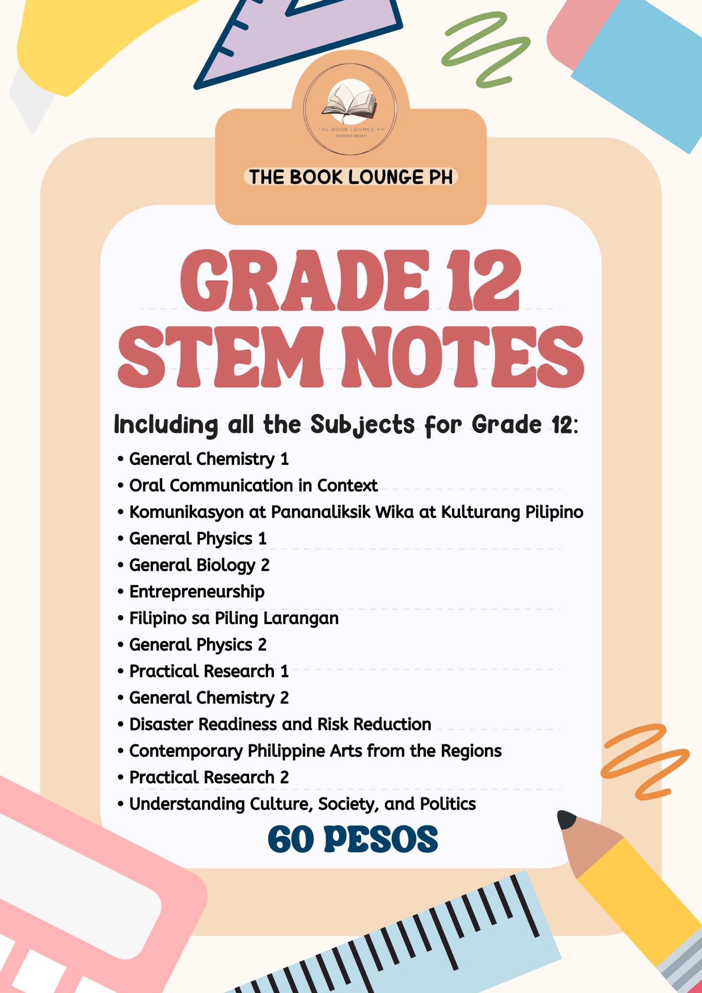 Grade 11 and 12 STEM NOTES 🤩💕 💌... - The Book Lounge PH