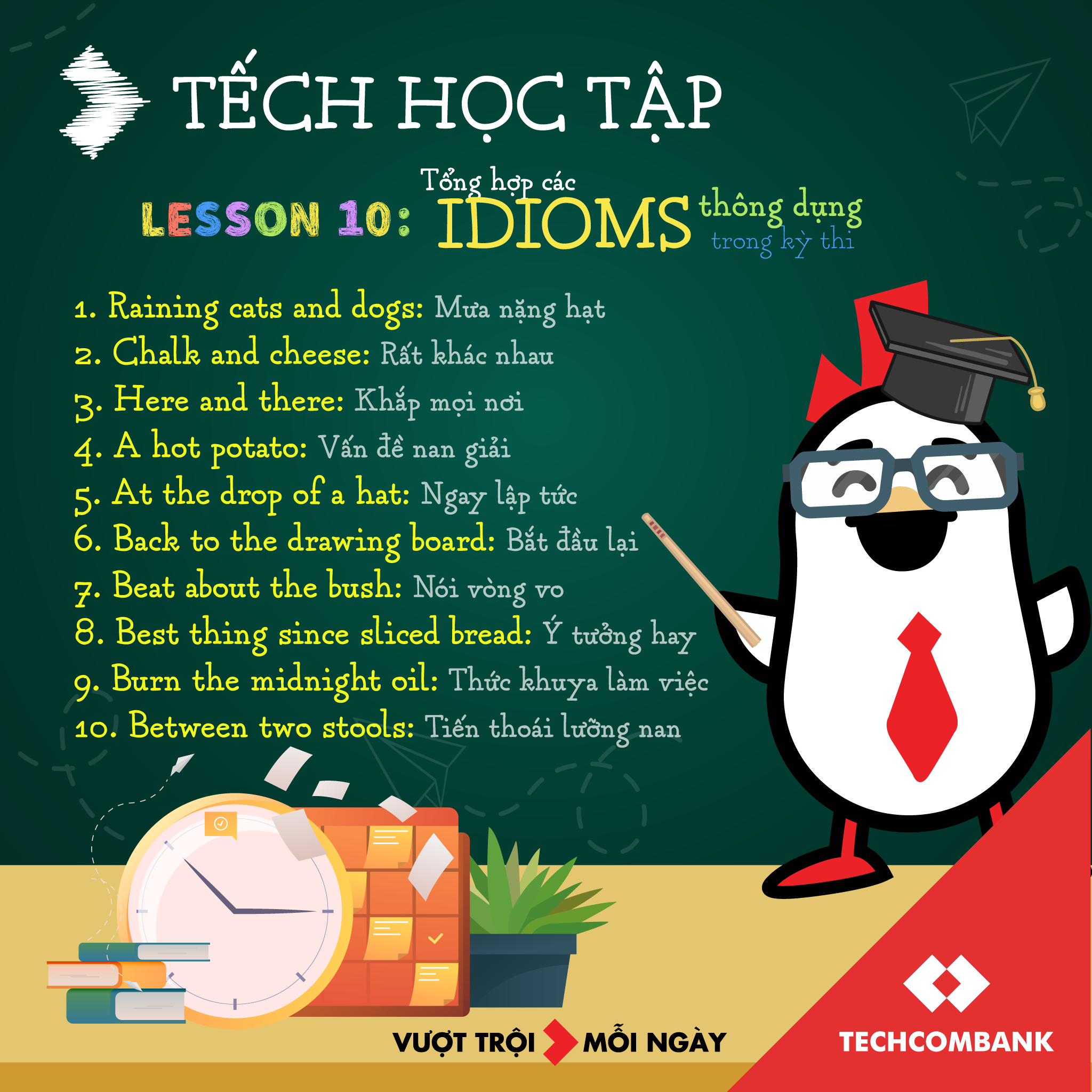 📚 Lesson 10: TỔNG HỢP CÁC IDIOMS... - Techcombank Careers | Facebook