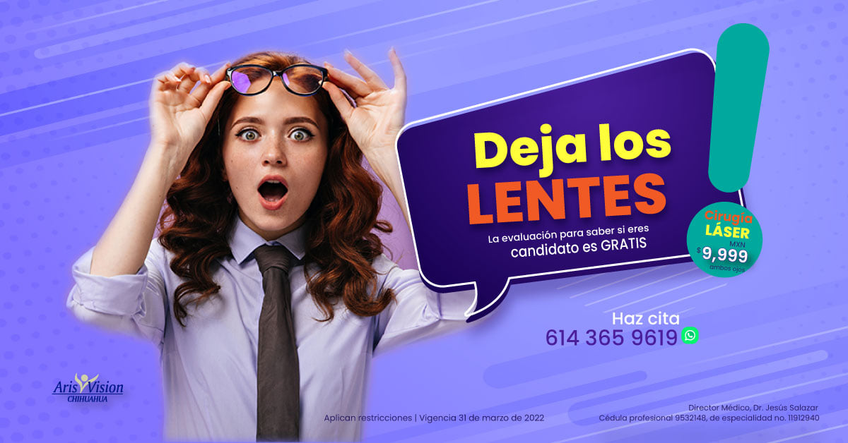 🛑 DECÍDETE y deja los LENTES 👓 🛑... - Aris Vision Chihuahua | Facebook