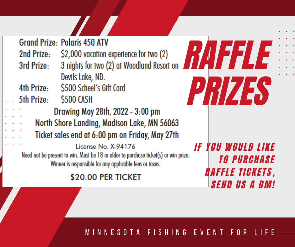 The raffle tickets are... - Minnesota Fishing Event for Life