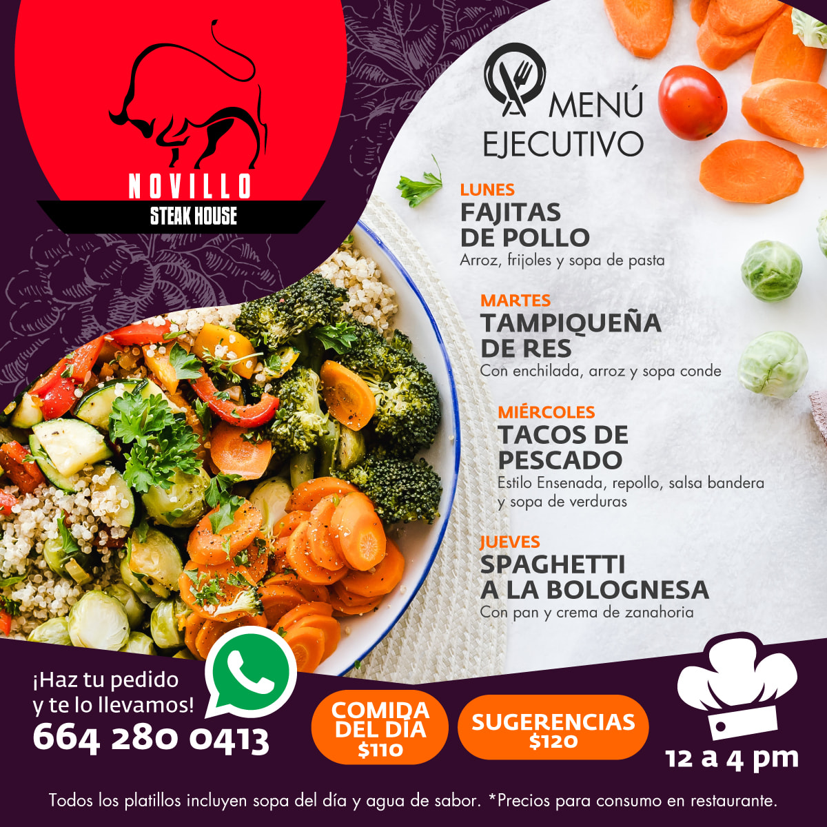 El #MenúEjecutivo es uno de... - El Novillo Steak House