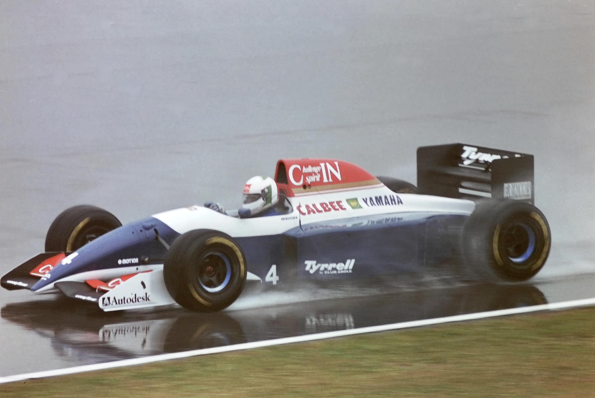 Andrea de Cesaris in 1993 Hockenheim with Tyrrell 021