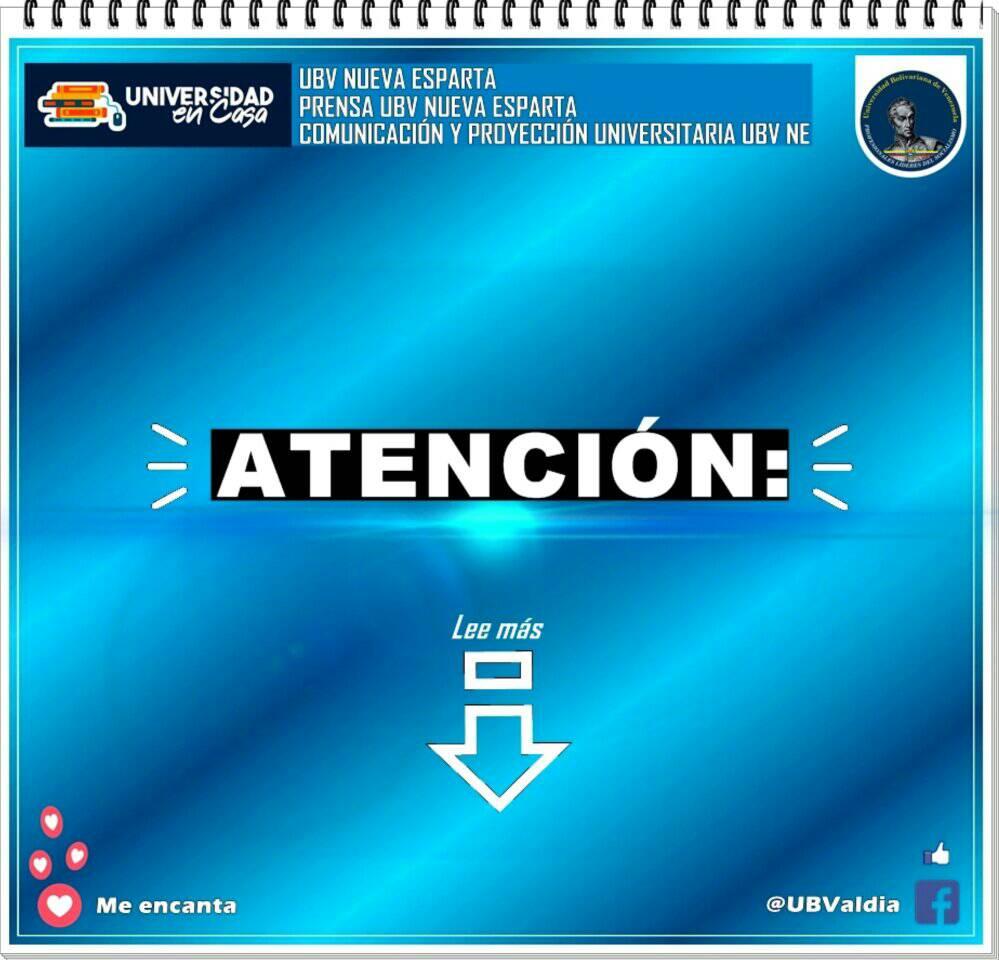 🔷 #Atención | UBV inicia proceso de... - UBV Nueva Esparta | Facebook