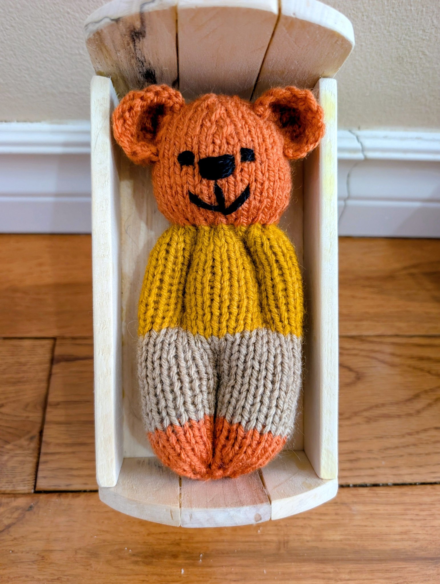 knitted bears all dressed up Mr Ted E. Bear and ready for friends Uniform Headwear