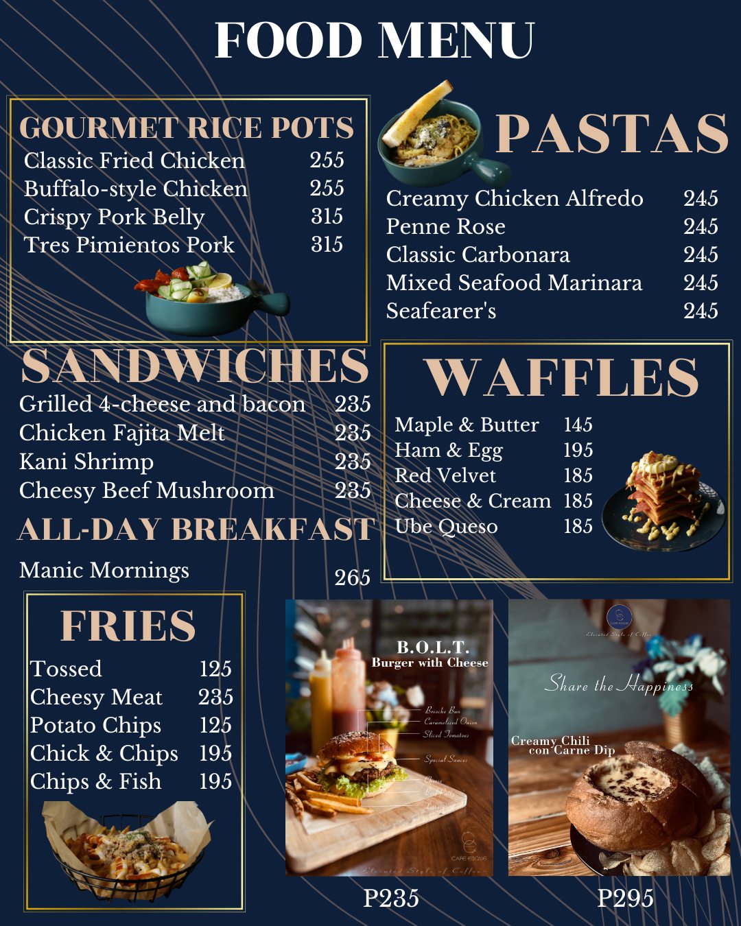 CAFE ESQUE - Cafe Esque's updated menu as of September 4,...