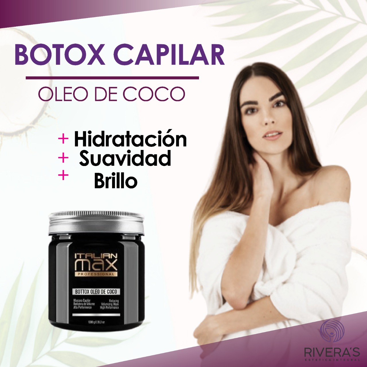 🥥 Botox capilar óleo de coco 🥥 la... - Riveras Salon Spa