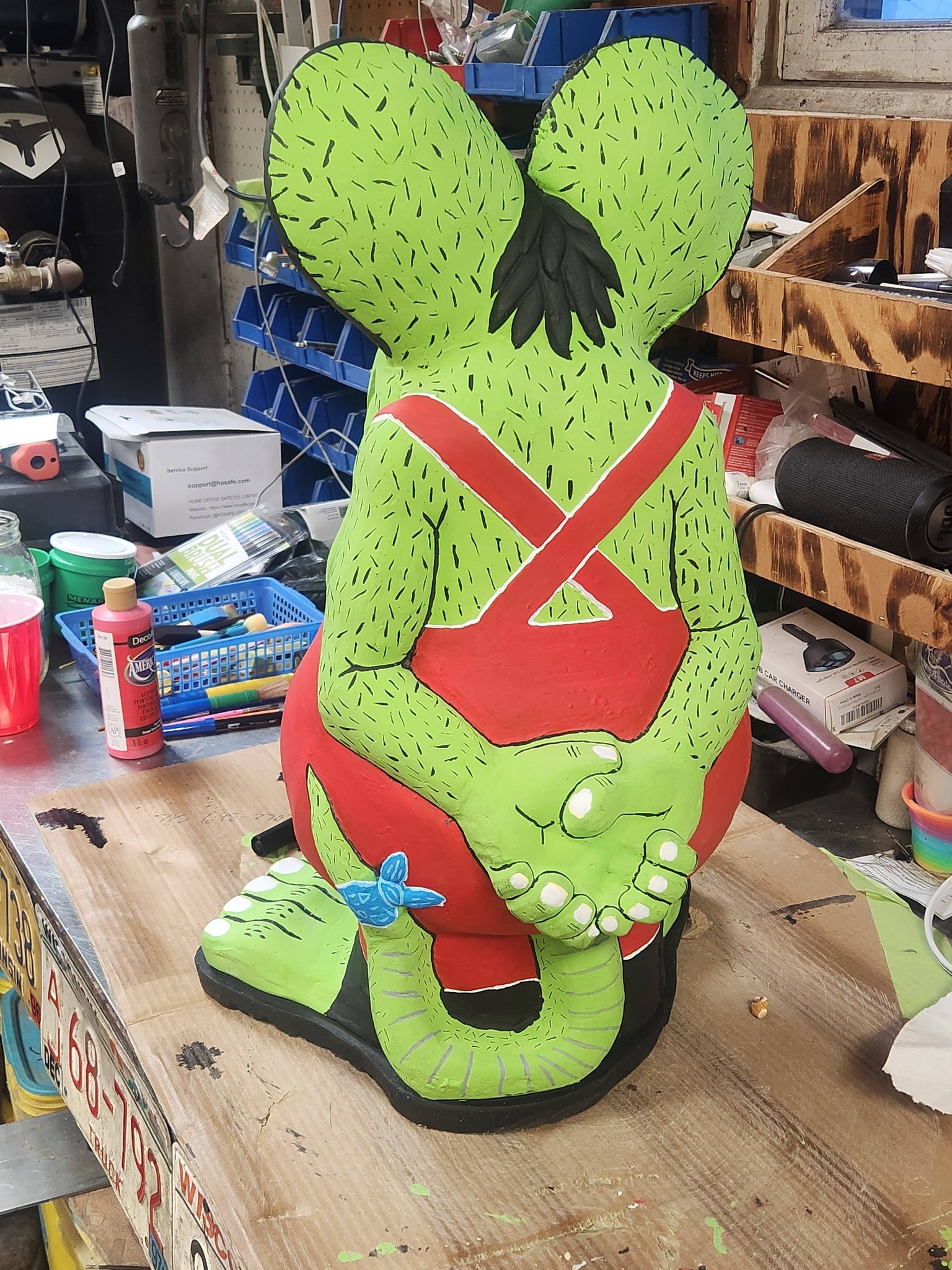 Rat Fink Standing Statue Standing Rat Fink Statue that has strong