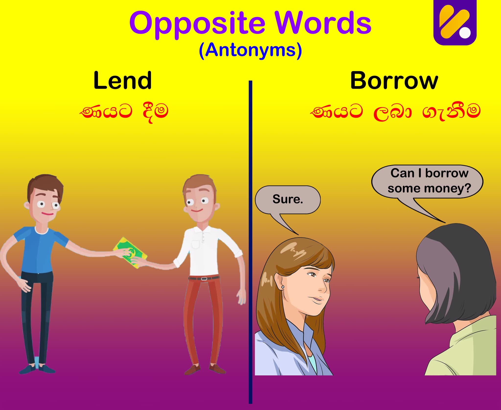 Vocab King SL - 🍃Let's learn what 'Antonyms' are.👇...