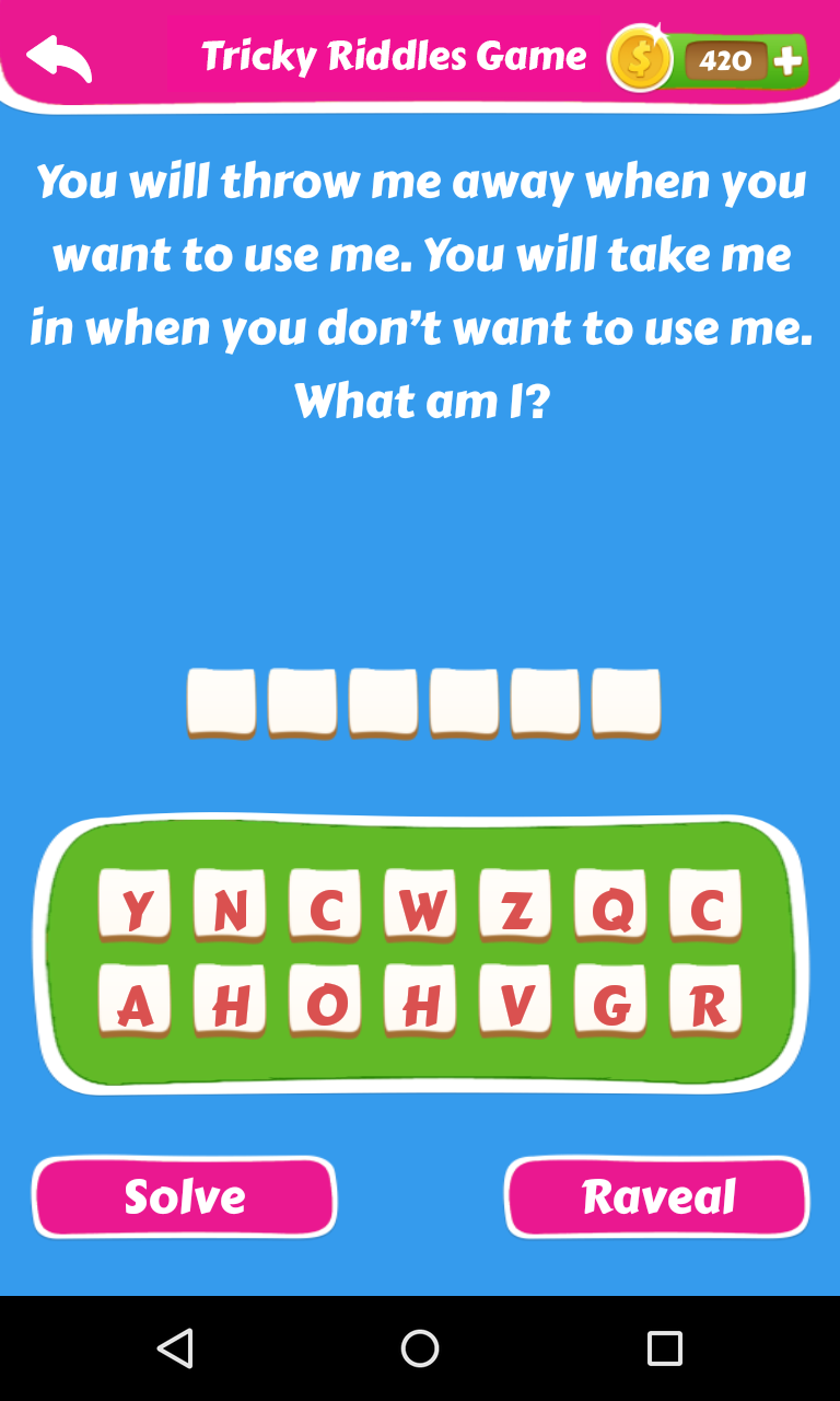 Tricky Riddles Game - Lets see can u answers this riddle? Recommended ...