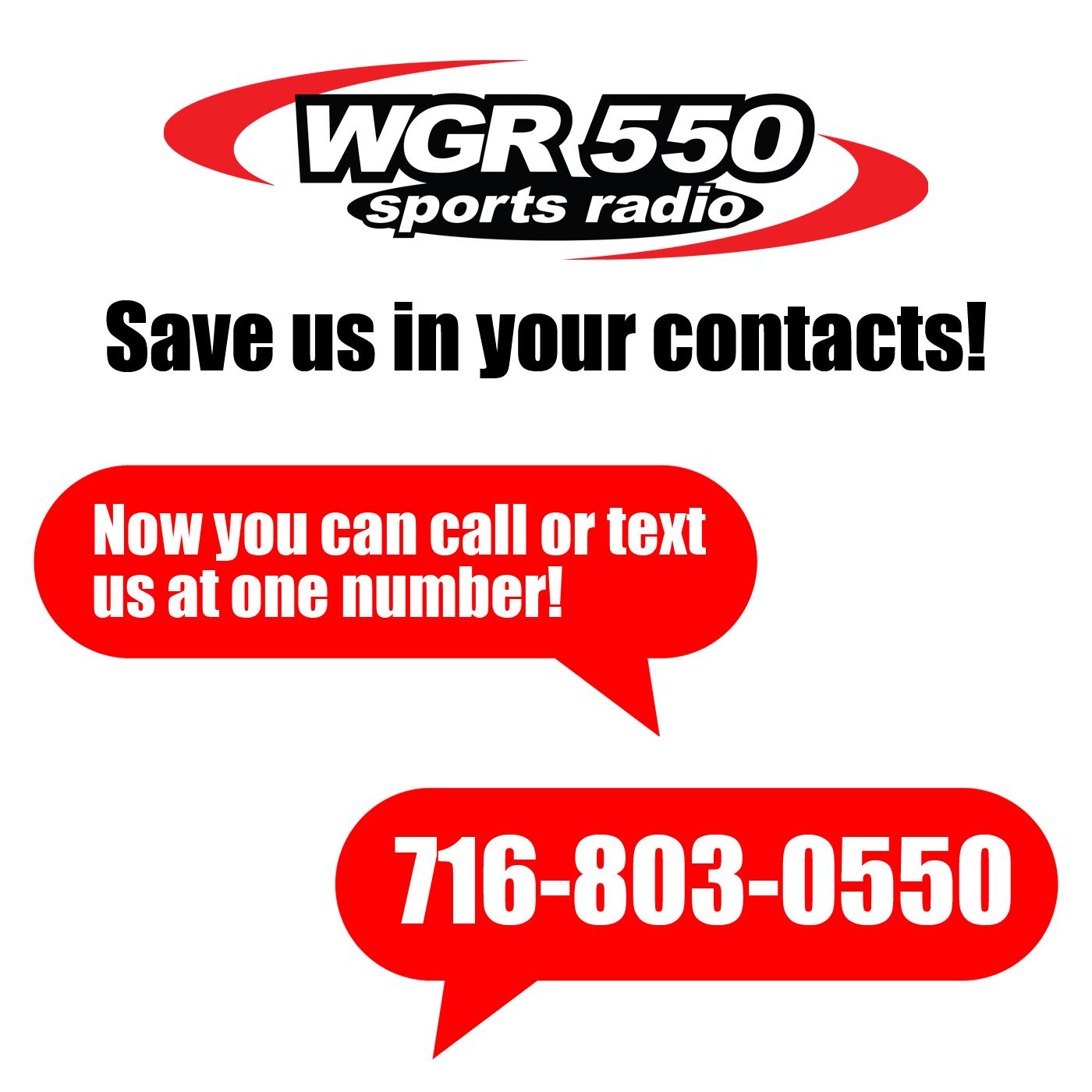 The WGR text line is bigger and... - WGR Sports Radio 550