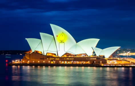 Lauren-Michele - The Sydney Opera House sails are illuminated tonight ...