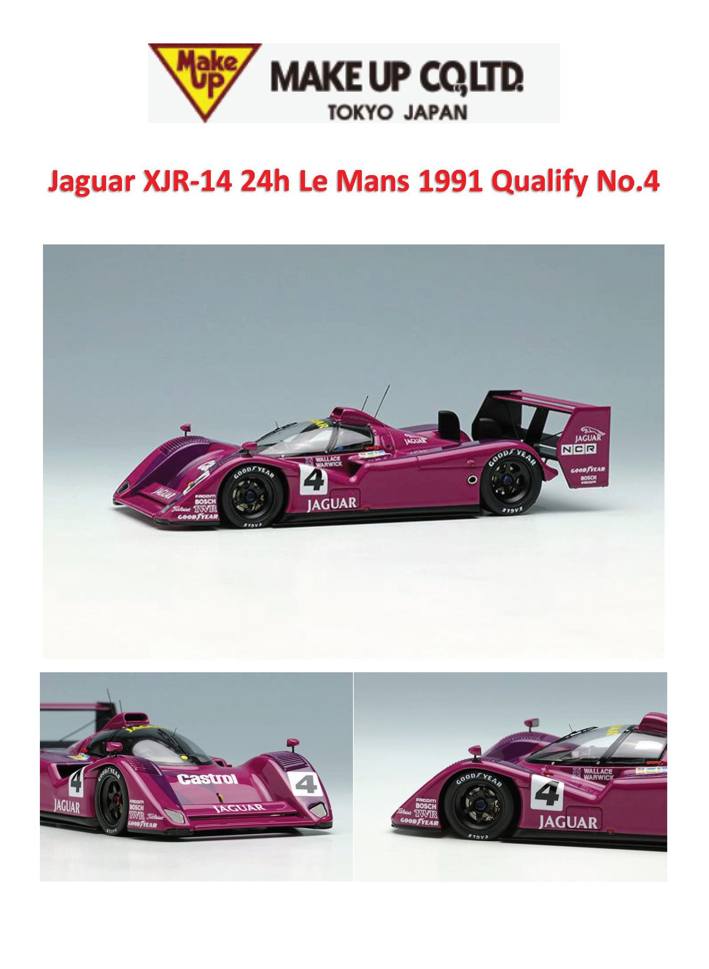 Make UP 1/43 (Pre-order) EM476 Jaguar XJR-14 24h Le Mans 1991