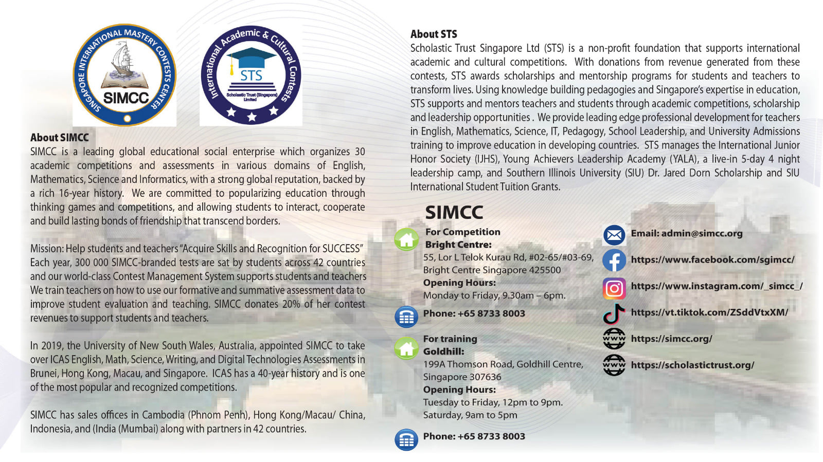 Calling all SIMCC contestants and their teachers, SIMCC, Scholastic ...