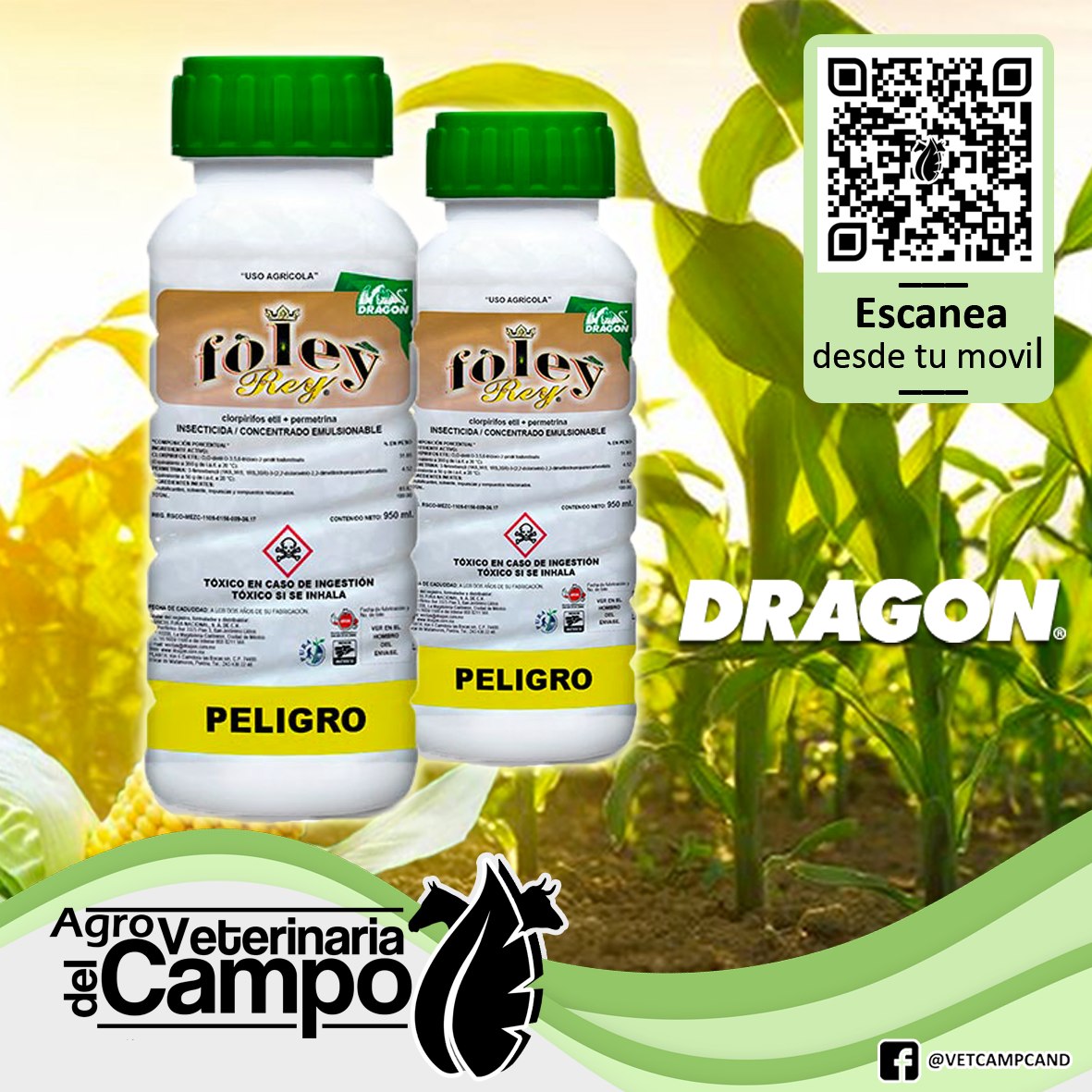 Farmacia Veterinaria Del Campo - Foley® Rey #DRAGON 🚫🐛🐞🦗 Insecticida ...