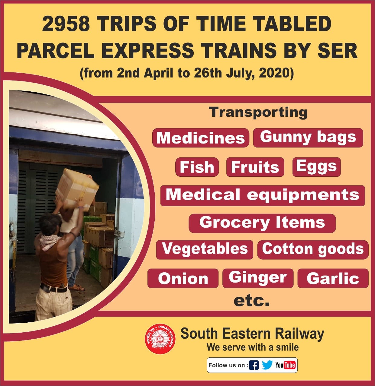 SER is running Time Tabled Parcel... - South Eastern Railway