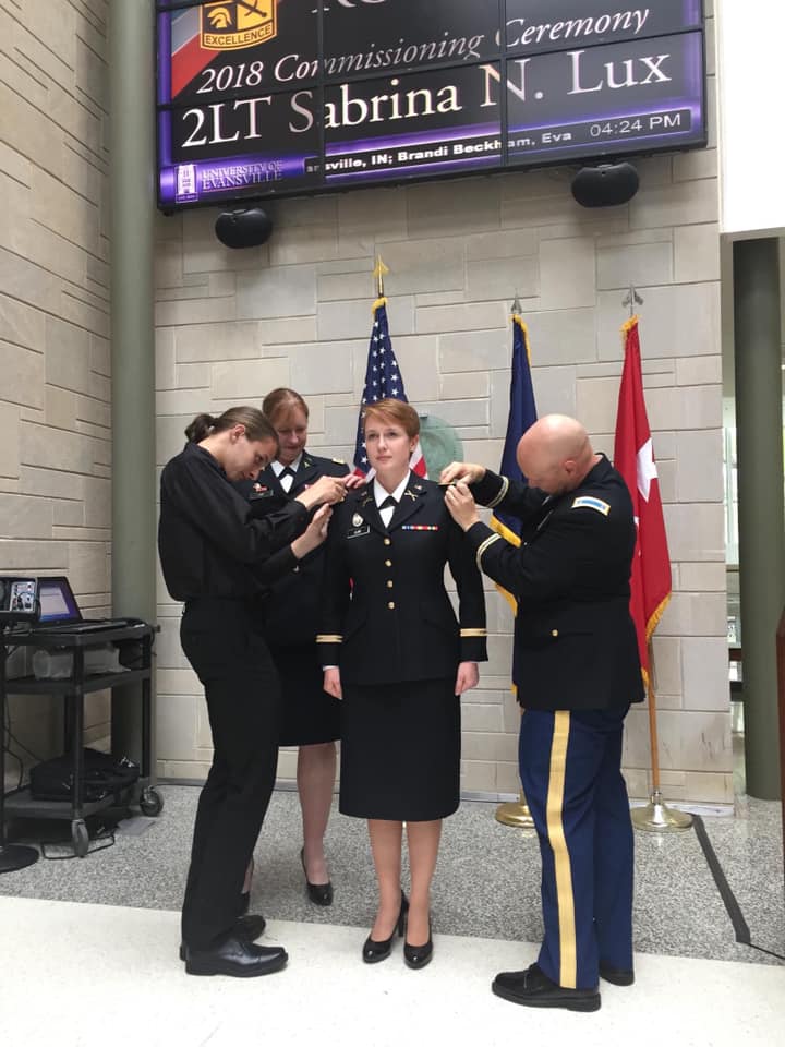 Congratulations to 2LT Sabrina Lux a... USI & UE Army ROTC Facebook