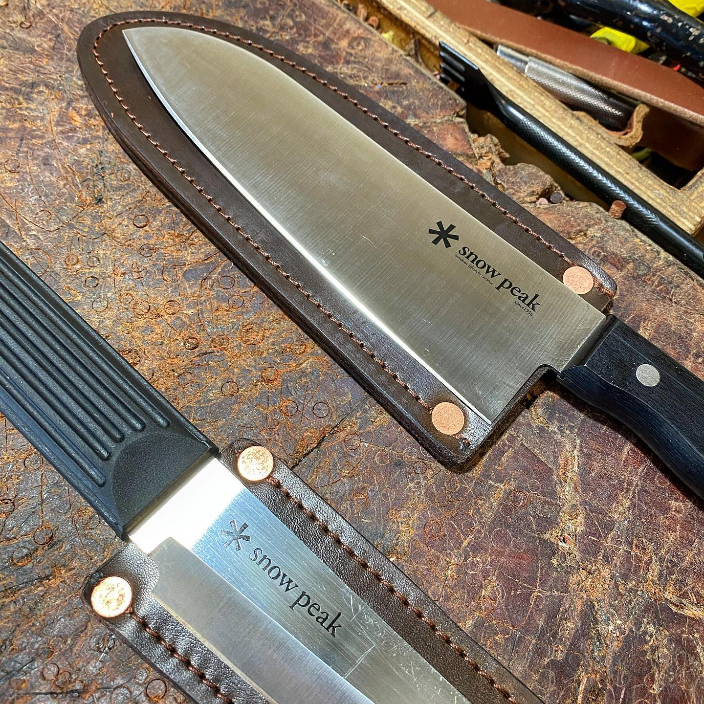 new knife sheaths , for the snow peak large chopboard knife 