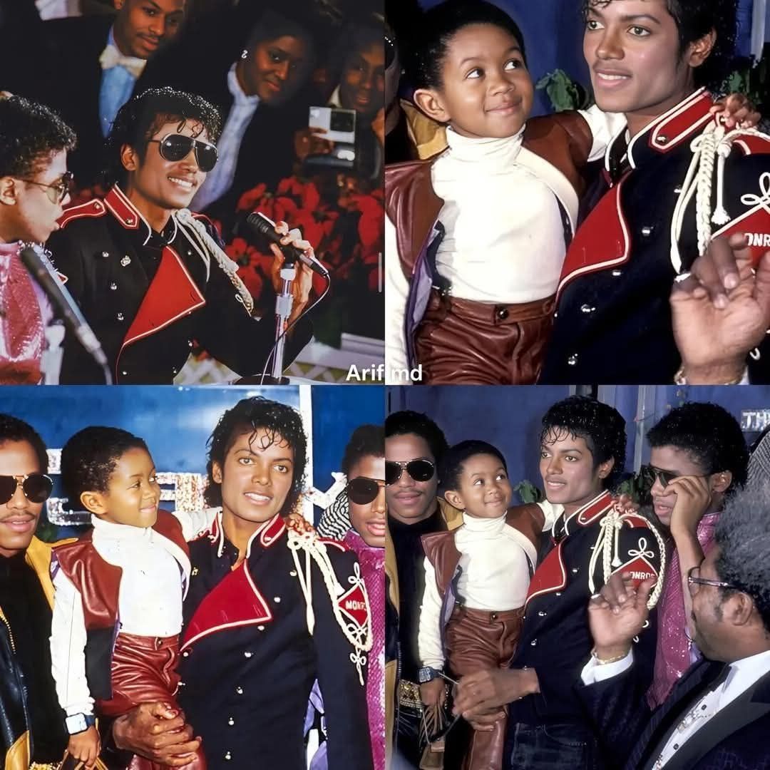 The legendary Michael Jackson during the iconic Victory Tour press